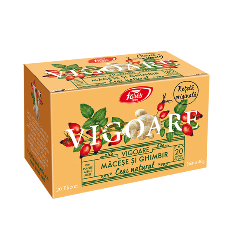 Ceai Vigoare cu macese si ghimbir