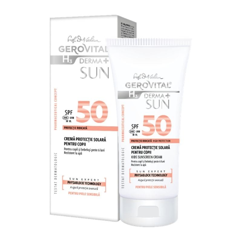 Crema protectie solara pentru copii SPF 50 H3 Derma+ Sun