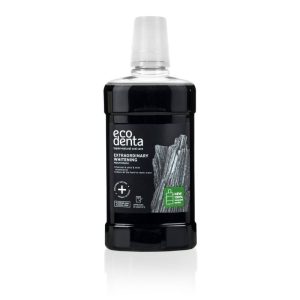 Ecodenta Apa de gura cu carbune cu efect extra albire