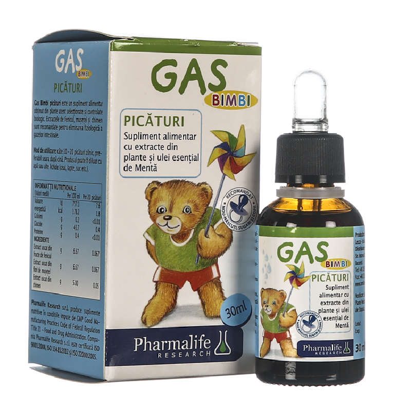 Gas bimbi picaturi colici