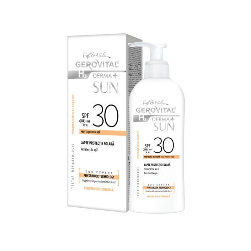 Lapte protectie solara SPF 30 H3 Derma+ Sun