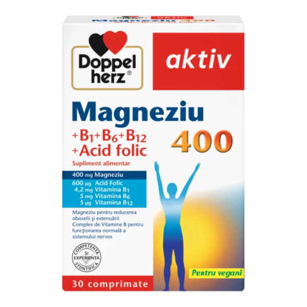 Magneziu 400+B1+B6+B12+Acid Folic