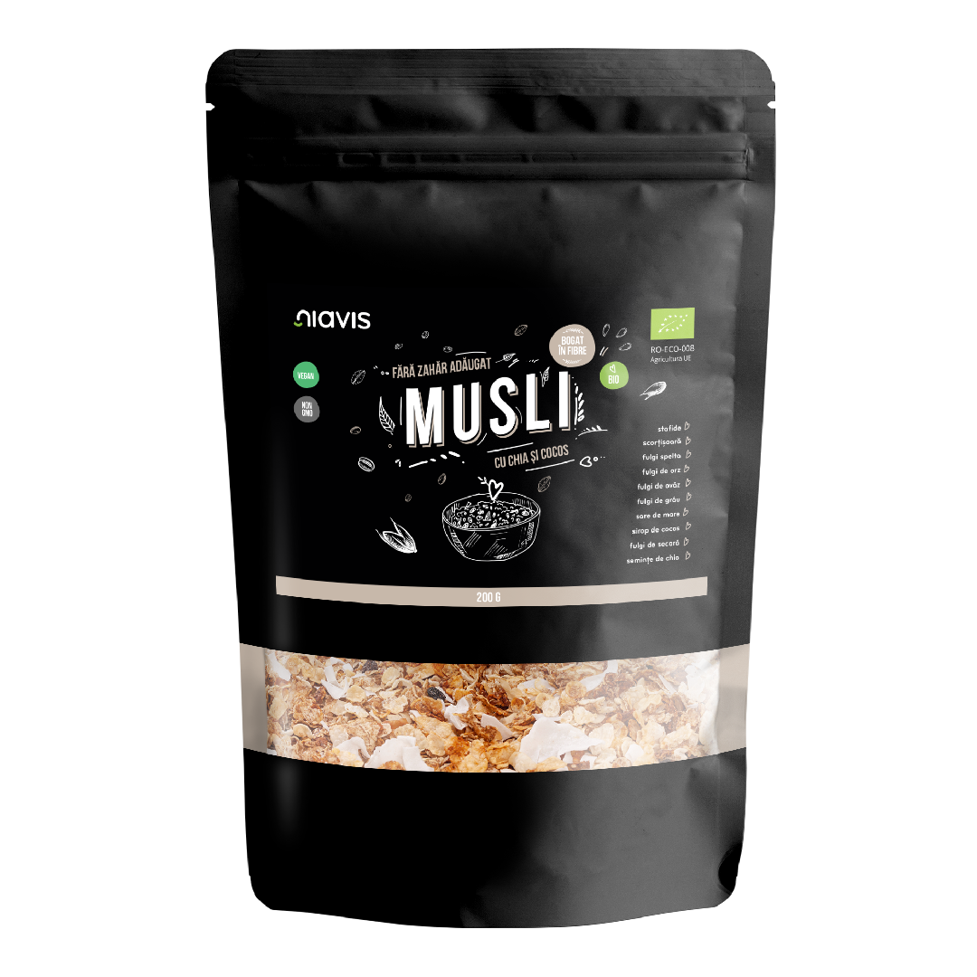 Musli bio cu chia si cocos