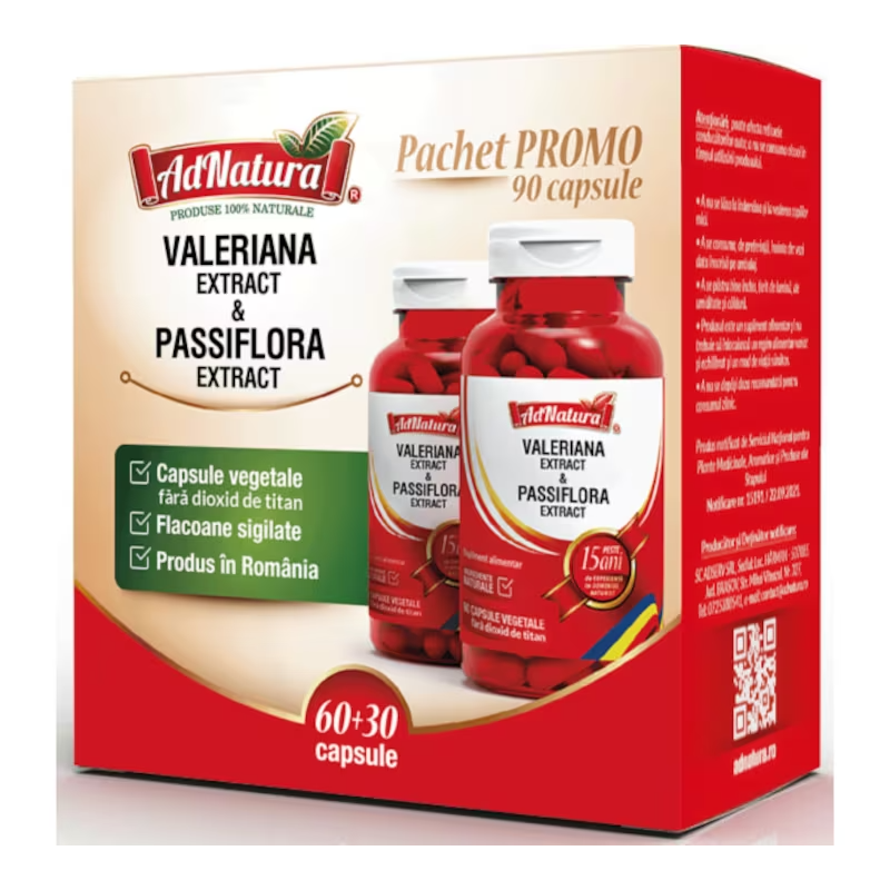 Pachet Valeriana + Passiflora