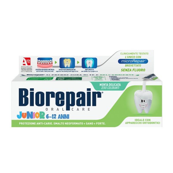 Pasta de dinti cu gust de menta Biorepair Junior 6-12 ani