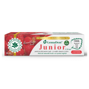 Pasta de dinti pentru copii cu argila si capsuni GennaDent Junior