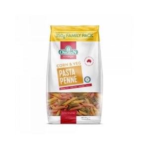 Paste penne din porumb si legume fara gluten