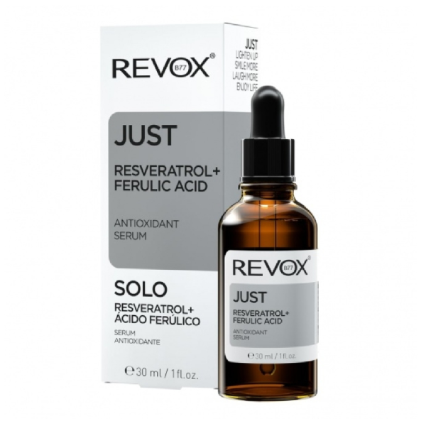 Revox Just Ser antioxidant cu Resveratrol si Acid Ferulic pentru fata si gat