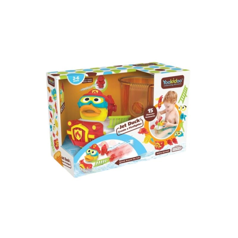 YOOKIDOO Jucarie Rata pompier cu motor si 15accesorii