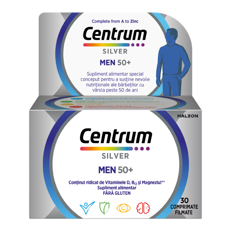 Ce este Centrum Silver 50+ și cum ajută bărbații să îmbătrânească sănătos?